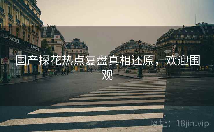 国产探花热点复盘真相还原，欢迎围观