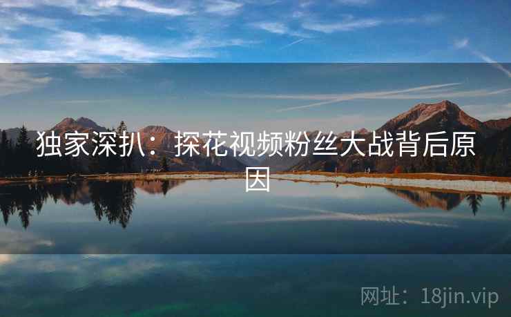 独家深扒：探花视频粉丝大战背后原因